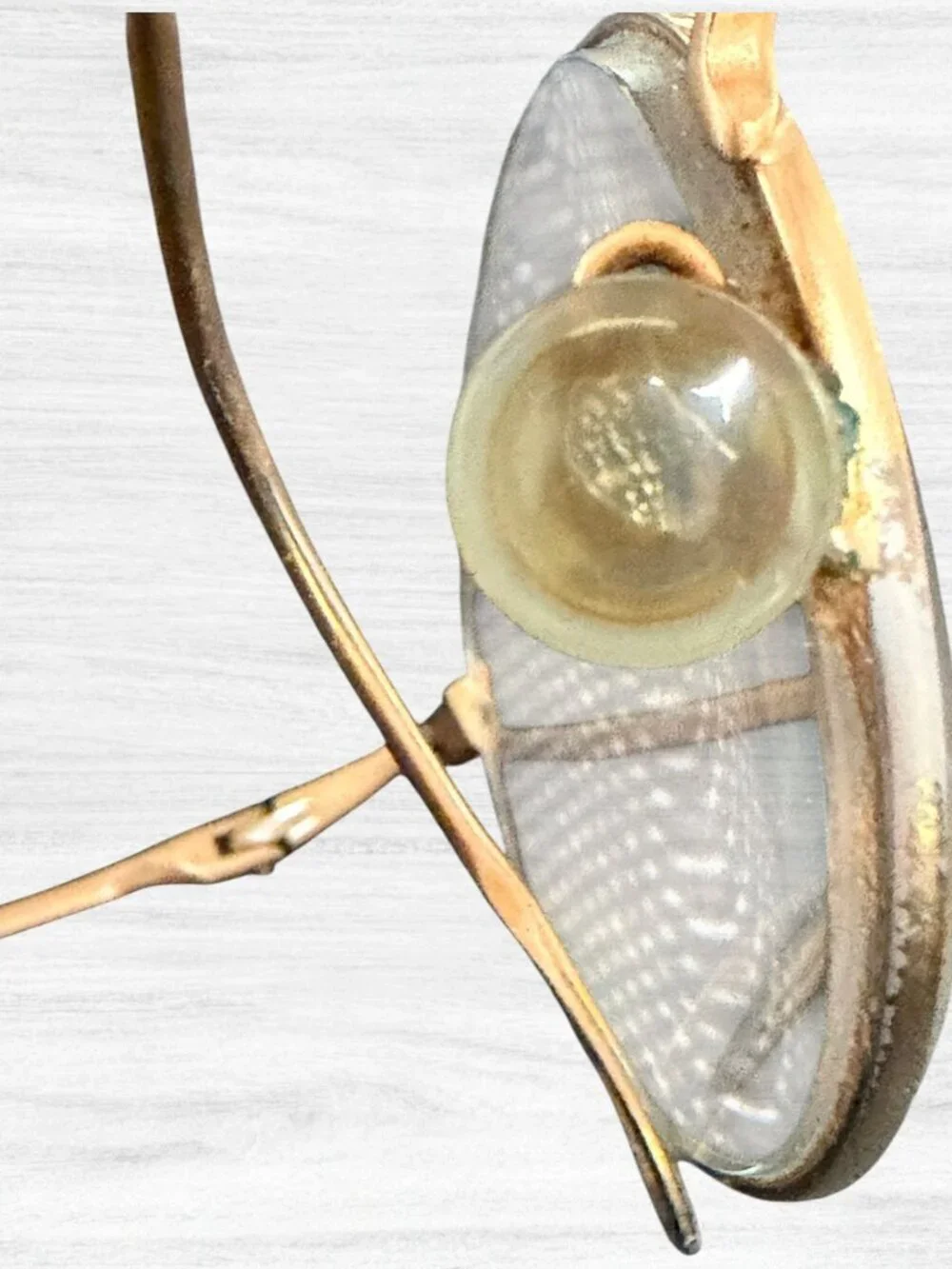 Vintage Polo Ralph Lauren Tiny Oval Glasses Gold Wire Cable Temples Office Siren